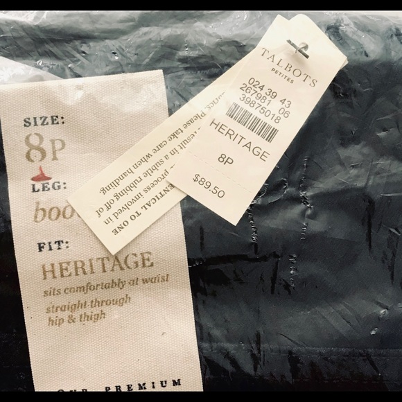 Talbots Heritage Bootcut Midnight Wash Jeans NWT! - Picture 4 of 4